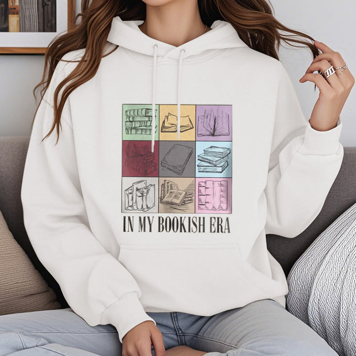 In My Bookish Era Fleece Hoodie Long Sleeves Hooded Sweatshirts