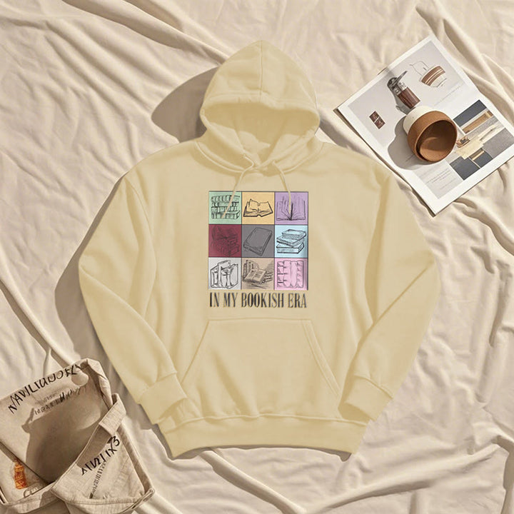 In My Bookish Era Fleece Hoodie Long Sleeves Hooded Sweatshirts