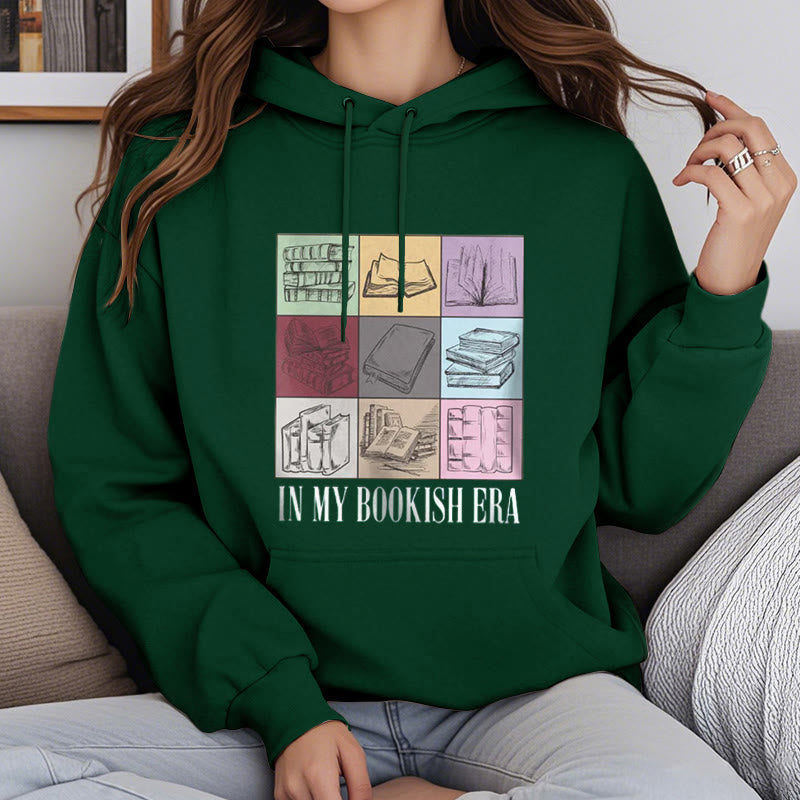 In My Bookish Era Fleece Hoodie Long Sleeves Hooded Sweatshirts