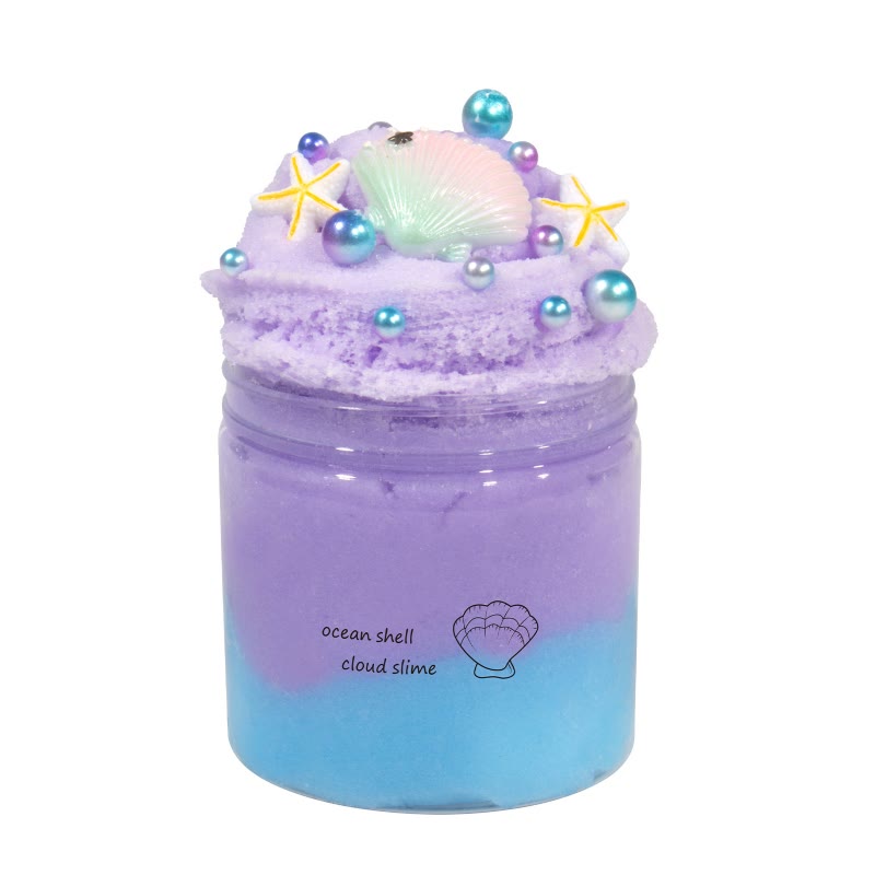 Colorful Slime Crafts For Chrildren Ocean Seashell Jelly Mud