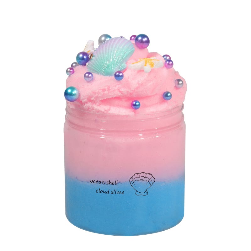 Colorful Slime Crafts For Chrildren Ocean Seashell Jelly Mud