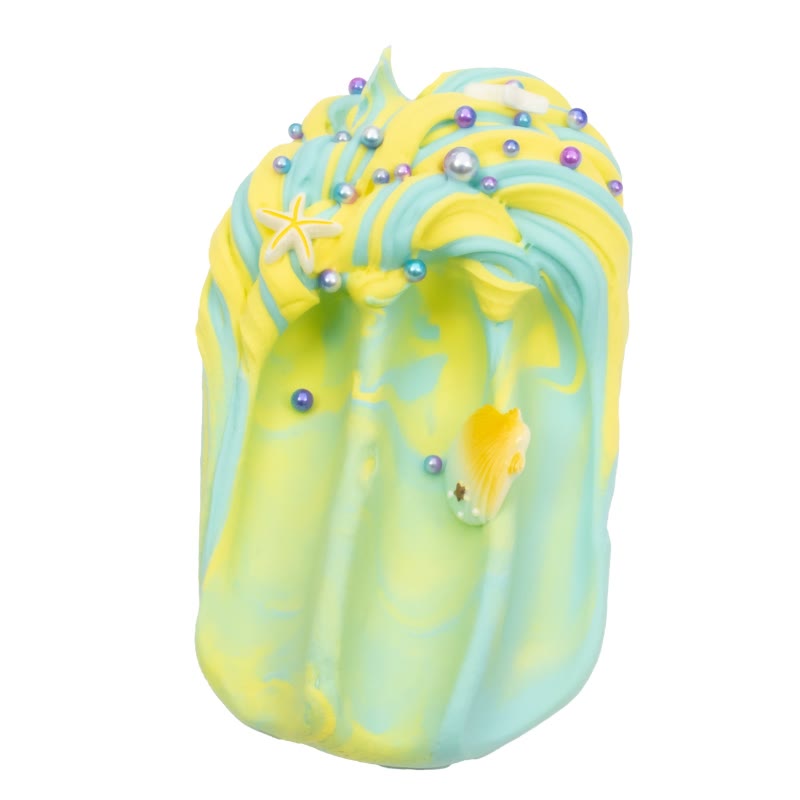 Double Color Butter Slime Ocean Seashell Stress Relief Jelly Mud