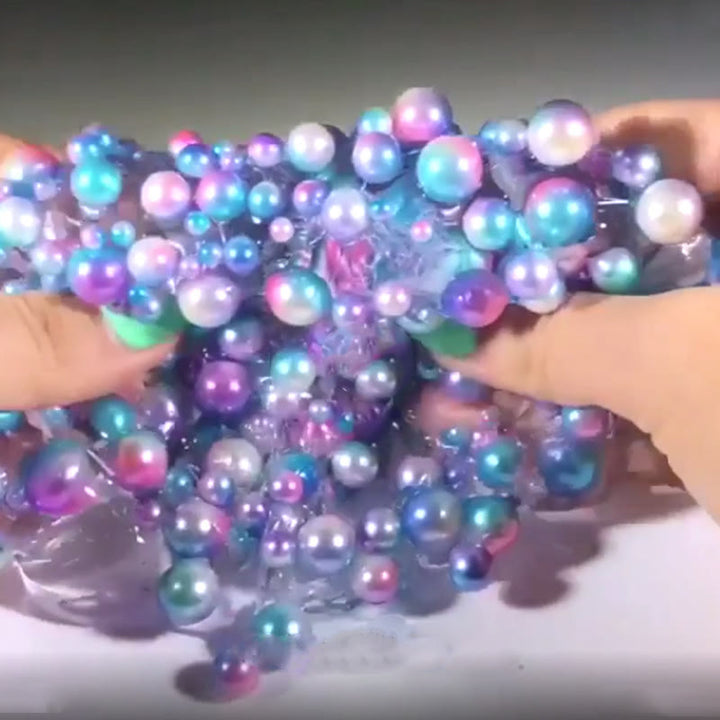 Colorful Pearl Slime For Girls Boys Stress Relief Jelly Mud