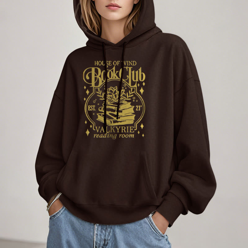 House Of Wind Book Club Fleece Lined Hoodie Comfy Hooded Sweatshirts