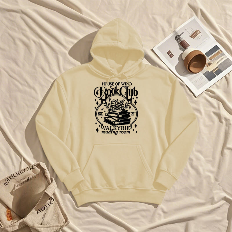 House Of Wind Book Club Fleece Lined Hoodie Comfy Hooded Sweatshirts