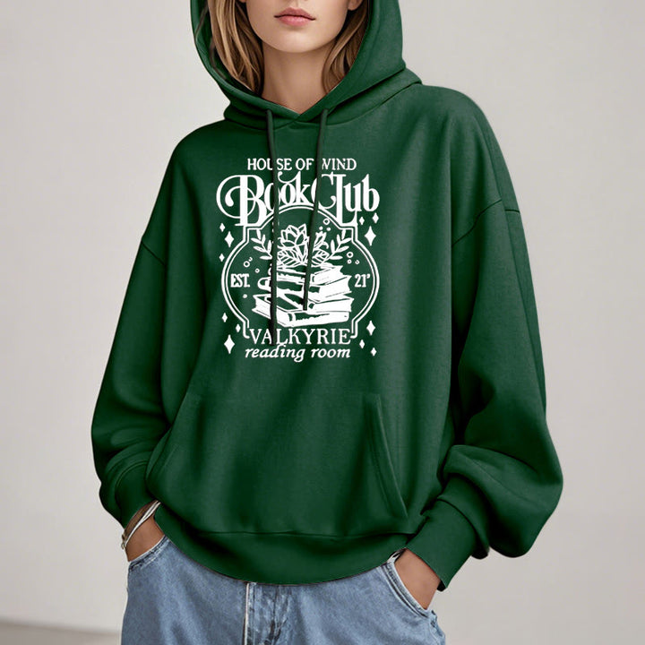 House Of Wind Book Club Fleece Lined Hoodie Comfy Hooded Sweatshirts