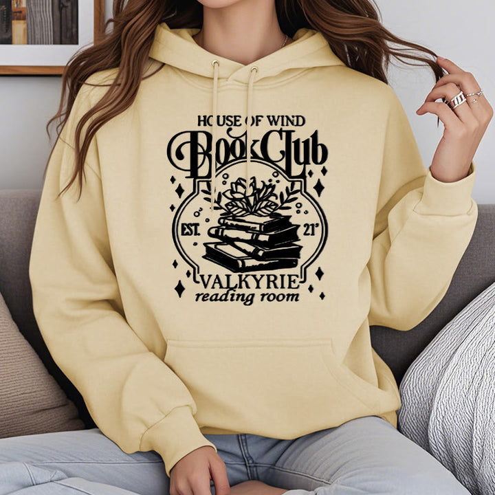 House Of Wind Book Club Fleece Lined Hoodie Comfy Hooded Sweatshirts