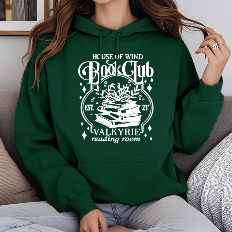 House Of Wind Book Club Fleece Lined Hoodie Comfy Hooded Sweatshirts