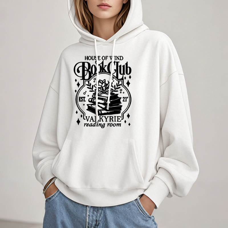 House Of Wind Book Club Fleece Lined Hoodie Comfy Hooded Sweatshirts