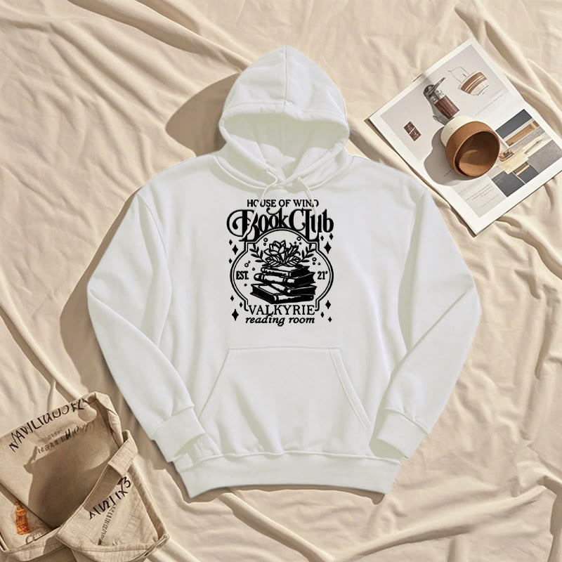 House Of Wind Book Club Fleece Lined Hoodie Comfy Hooded Sweatshirts