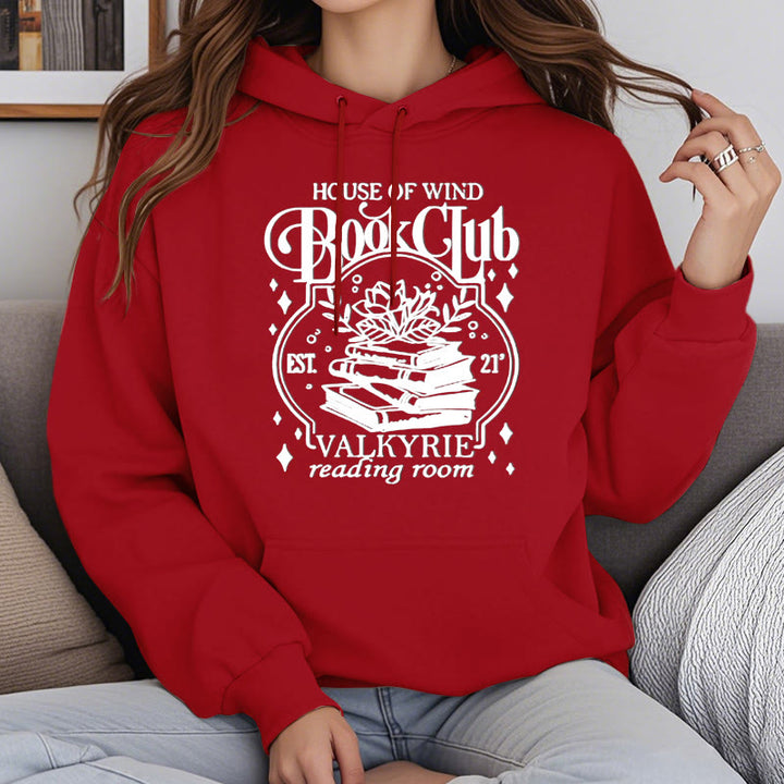 House Of Wind Book Club Fleece Lined Hoodie Comfy Hooded Sweatshirts