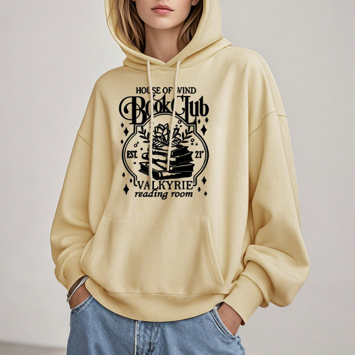 House Of Wind Book Club Fleece Lined Hoodie Comfy Hooded Sweatshirts