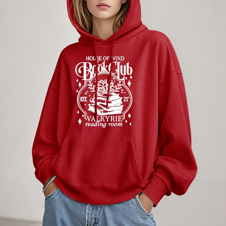 House Of Wind Book Club Fleece Lined Hoodie Comfy Hooded Sweatshirts