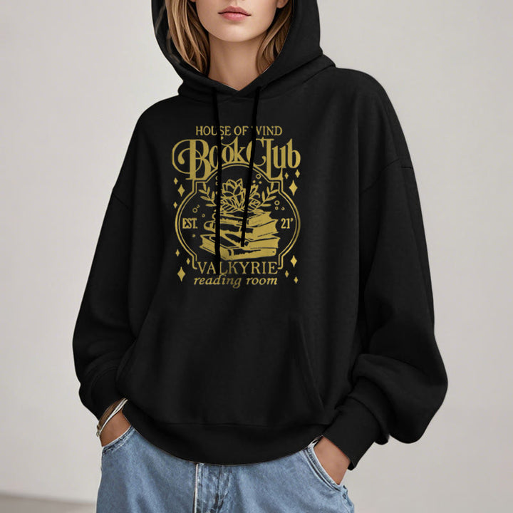 House Of Wind Book Club Fleece Lined Hoodie Comfy Hooded Sweatshirts