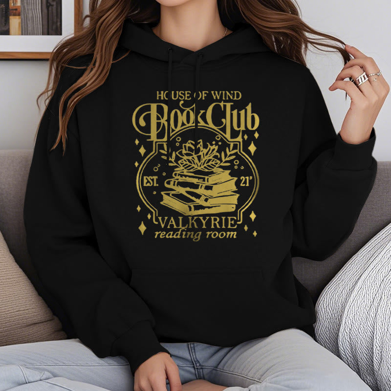 House Of Wind Book Club Fleece Lined Hoodie Comfy Hooded Sweatshirts