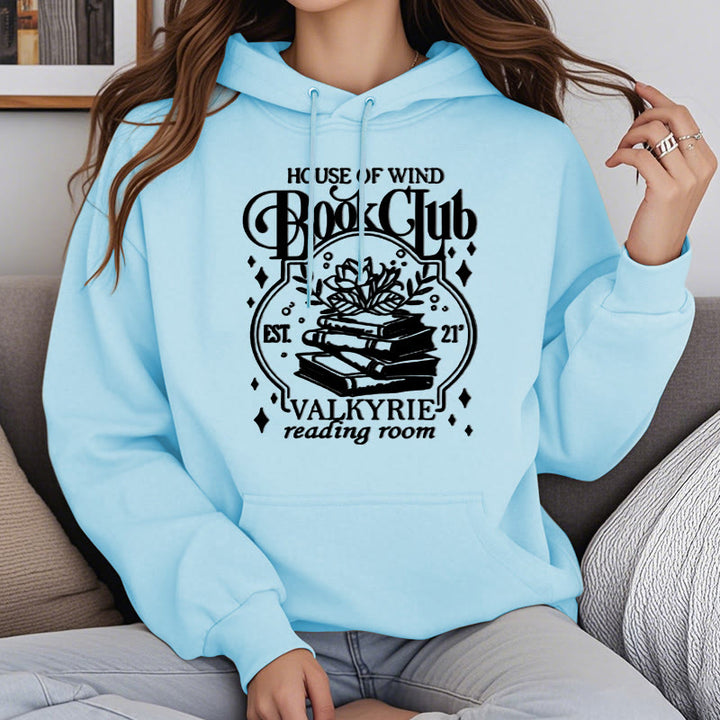 House Of Wind Book Club Fleece Lined Hoodie Comfy Hooded Sweatshirts