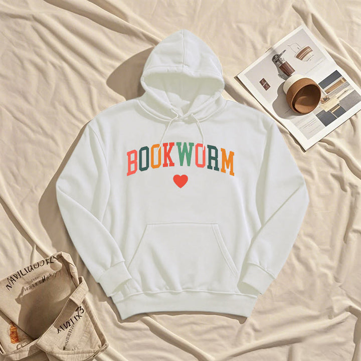 Bookworm Teacher Books Fleece Lined Hoodie Comfy Hooded Sweatshirts