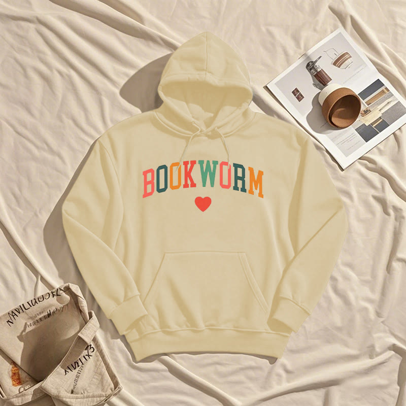 Bookworm Teacher Books Fleece Lined Hoodie Comfy Hooded Sweatshirts