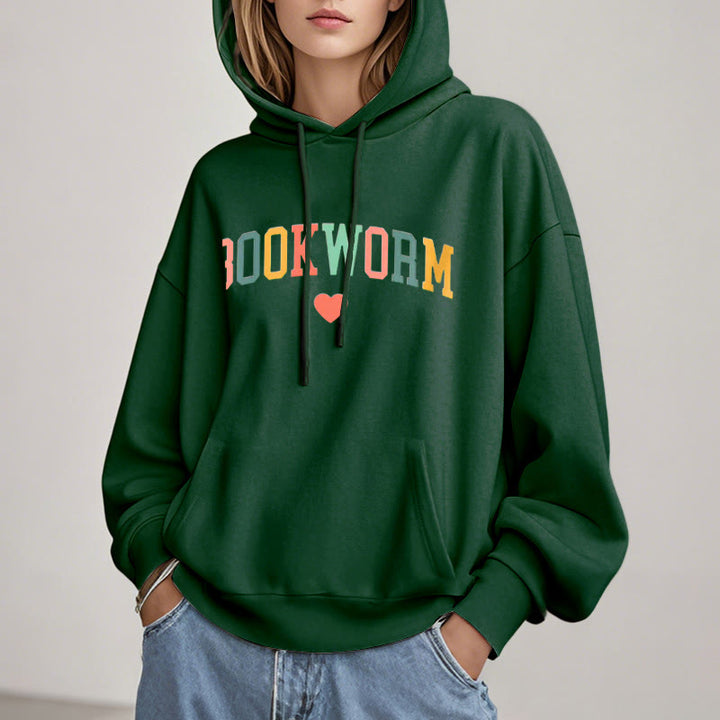 Bookworm Teacher Books Fleece Lined Hoodie Comfy Hooded Sweatshirts