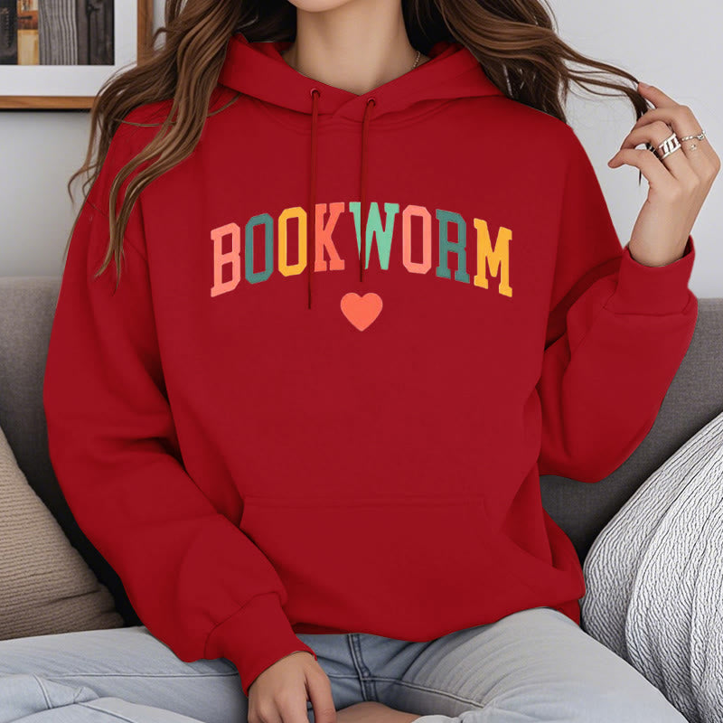 Bookworm Teacher Books Fleece Lined Hoodie Comfy Hooded Sweatshirts