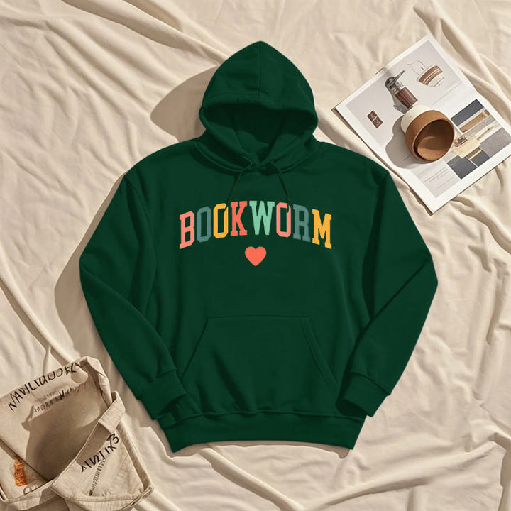 Bookworm Teacher Books Fleece Lined Hoodie Comfy Hooded Sweatshirts