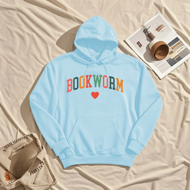 Bookworm Teacher Books Fleece Lined Hoodie Comfy Hooded Sweatshirts