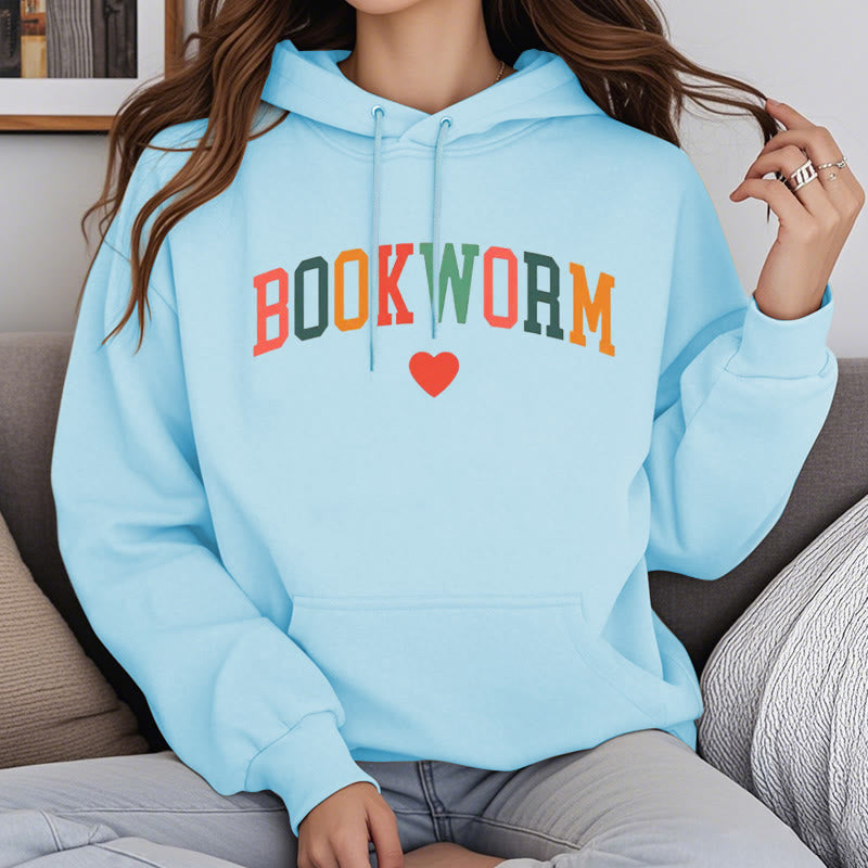 Bookworm Teacher Books Fleece Lined Hoodie Comfy Hooded Sweatshirts