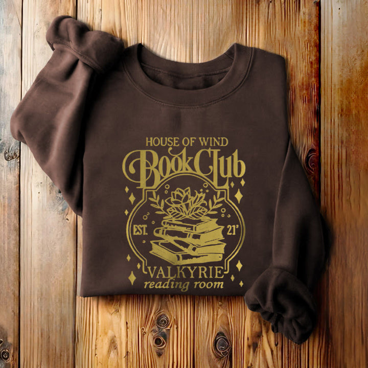 HOUSE OF WIND BOOK CLUD Womens Crewneck Sweatshirt Pullover