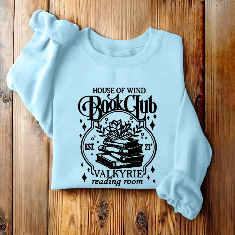 HOUSE OF WIND BOOK CLUD Womens Crewneck Sweatshirt Pullover