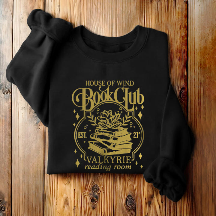 HOUSE OF WIND BOOK CLUD Womens Crewneck Sweatshirt Pullover