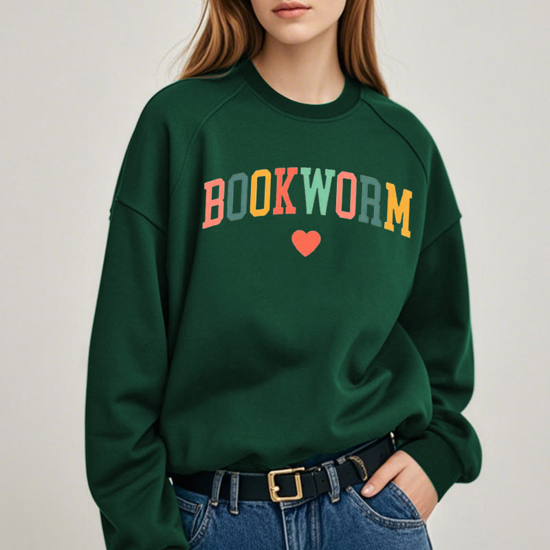 BOOKWORM Book Lovers Womens Crewneck Sweatshirt Pullover