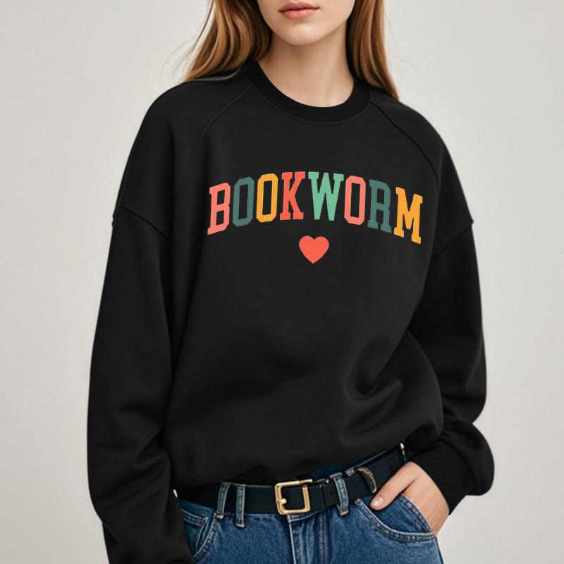 BOOKWORM Book Lovers Womens Crewneck Sweatshirt Pullover