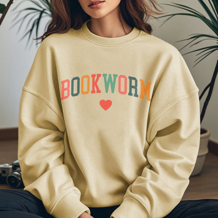 BOOKWORM Book Lovers Womens Crewneck Sweatshirt Pullover