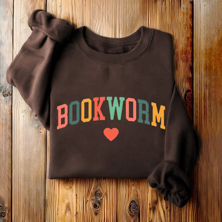 BOOKWORM Book Lovers Womens Crewneck Sweatshirt Pullover