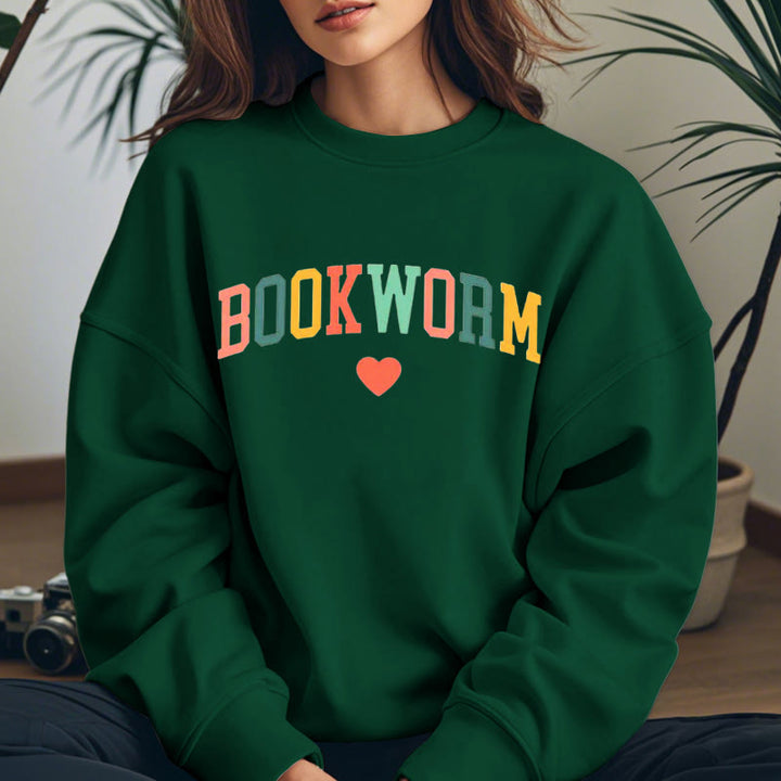 BOOKWORM Book Lovers Womens Crewneck Sweatshirt Pullover