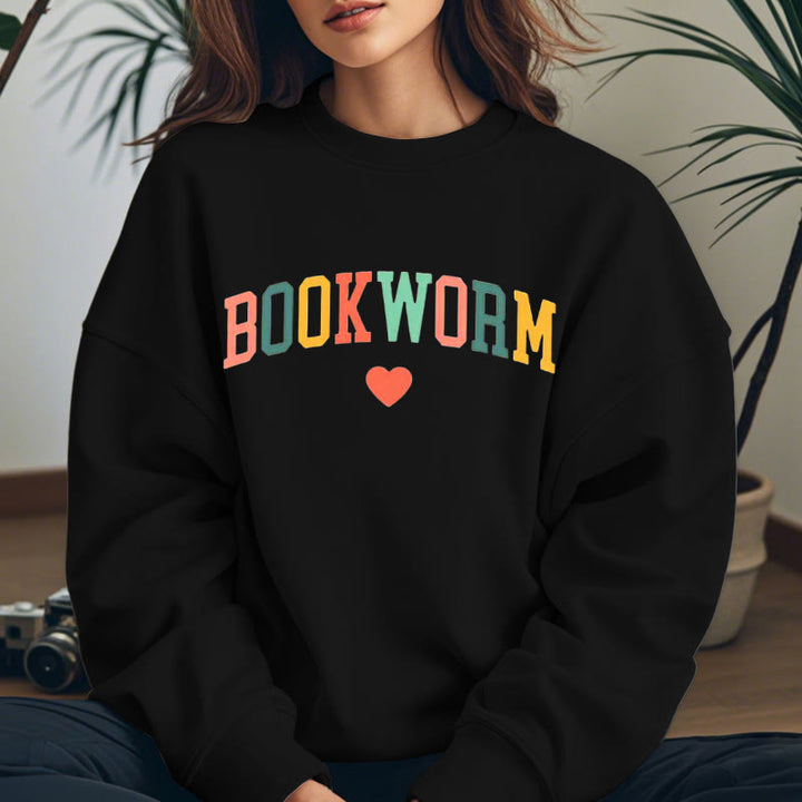 BOOKWORM Book Lovers Womens Crewneck Sweatshirt Pullover