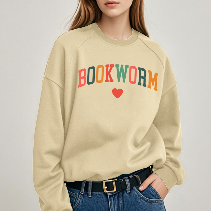 BOOKWORM Book Lovers Womens Crewneck Sweatshirt Pullover