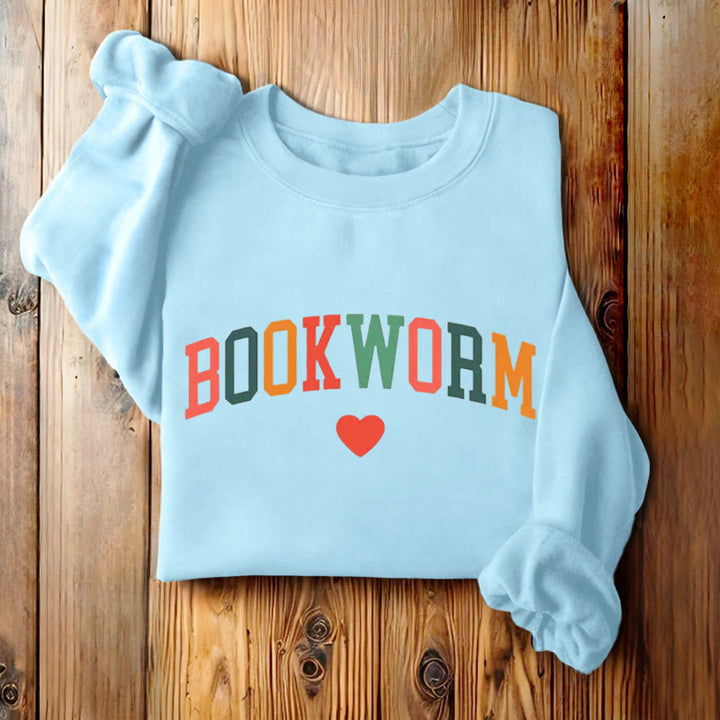 BOOKWORM Book Lovers Womens Crewneck Sweatshirt Pullover