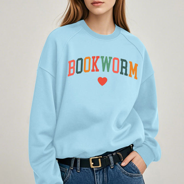 BOOKWORM Book Lovers Womens Crewneck Sweatshirt Pullover