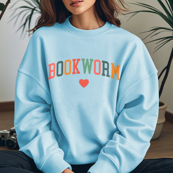 BOOKWORM Book Lovers Womens Crewneck Sweatshirt Pullover