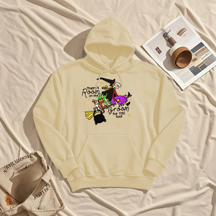 There's Room Om My Broom For You Fleece Lined Hoodie Comfy Hooded Sweatshirts