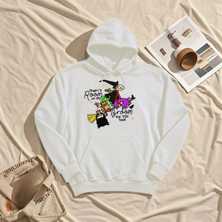 There's Room Om My Broom For You Fleece Lined Hoodie Comfy Hooded Sweatshirts