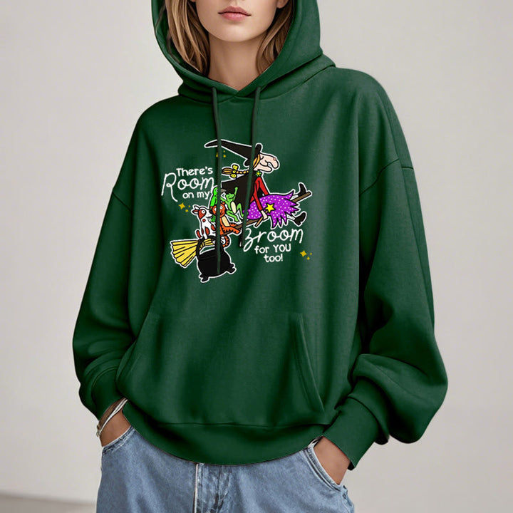 There's Room Om My Broom For You Fleece Lined Hoodie Comfy Hooded Sweatshirts