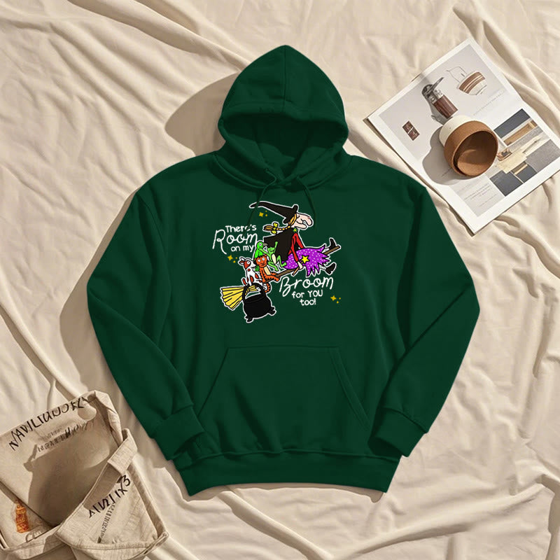 There's Room Om My Broom For You Fleece Lined Hoodie Comfy Hooded Sweatshirts