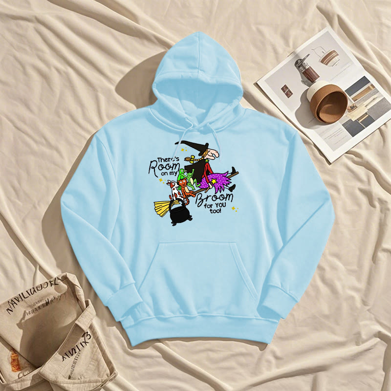 There's Room Om My Broom For You Fleece Lined Hoodie Comfy Hooded Sweatshirts