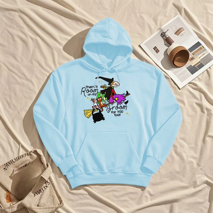 There's Room Om My Broom For You Fleece Lined Hoodie Comfy Hooded Sweatshirts