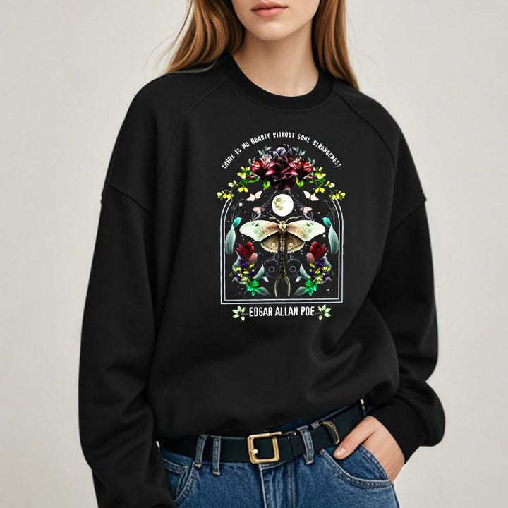 THERE'S NO BEAUTY WITHOUT SOME STRANGENESS Womens Crewneck Sweatshirt Pullover