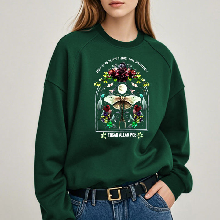 THERE'S NO BEAUTY WITHOUT SOME STRANGENESS Womens Crewneck Sweatshirt Pullover