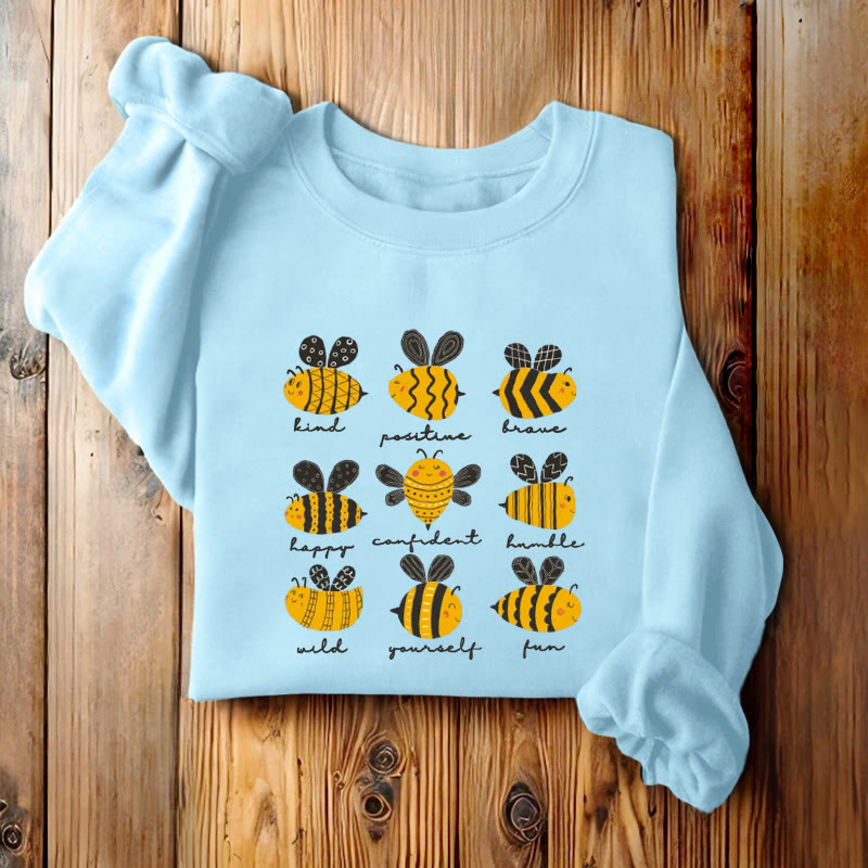 BEE KIND POSITIVE BRAVE... Womens Crewneck Sweatshirt Pullover