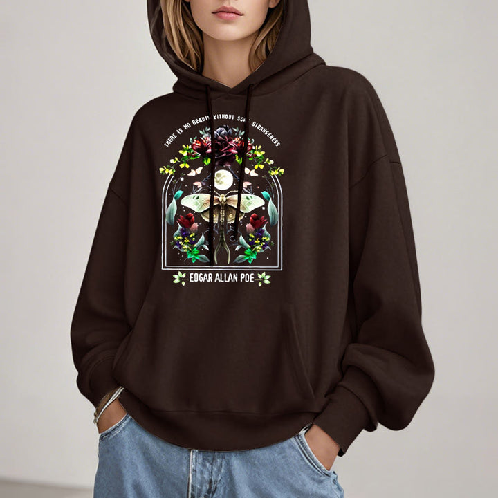 There Is No Beauty Without Some Strangeness Fleece Lined Hoodie